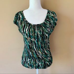 Worthington Tops - Worthington Stretch Small Womens green black shirt Worthington Tops - Worthington Stretch Small Womens green black shirt